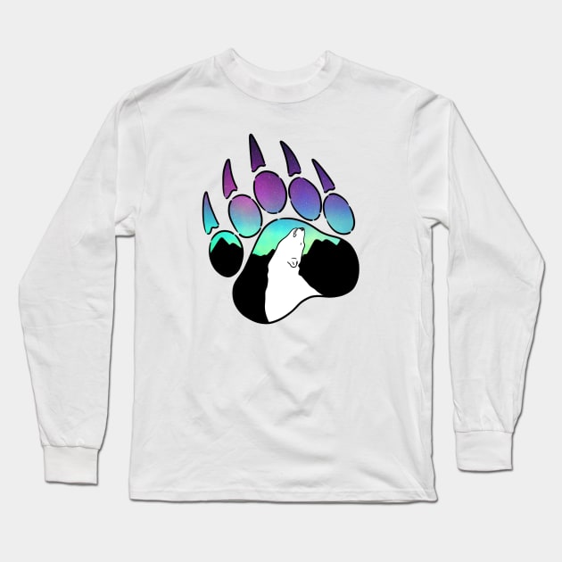 Polar Bear Paw Long Sleeve T-Shirt by ImaginativeWild